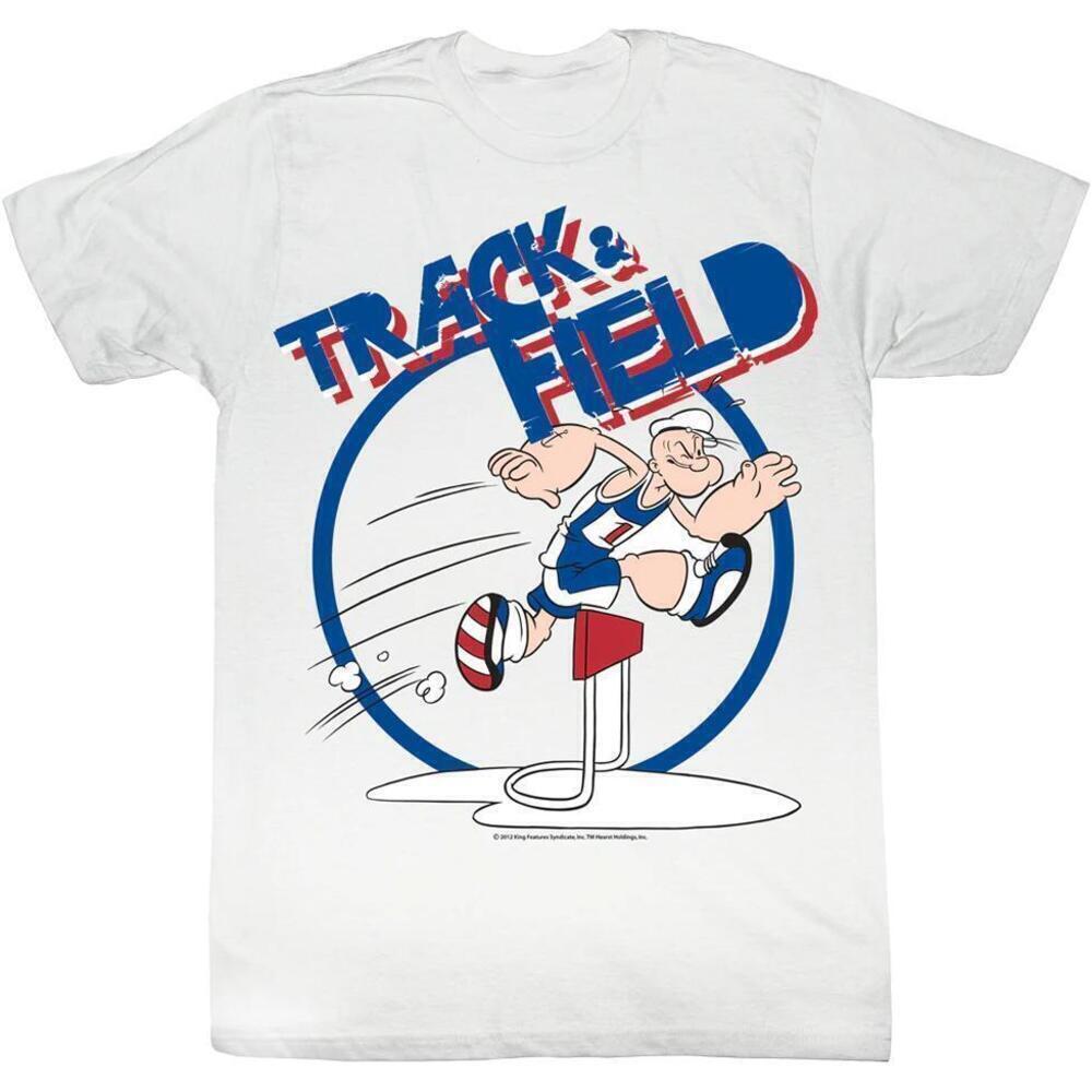 Track And Field Popeye Cartoon Sports Graphic Unisex Fan T-Shirt
